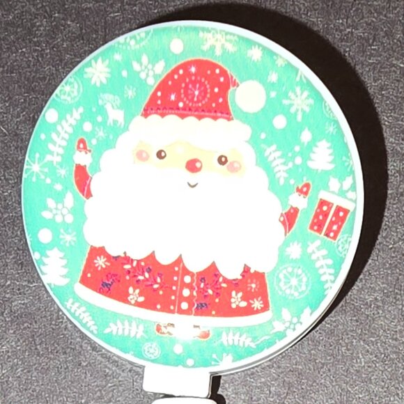 Christmas Santa Claus Retractable Badge Holder - Picture 1 of 2